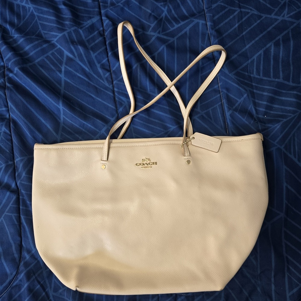Women's Coach City Tote Bag Cream White